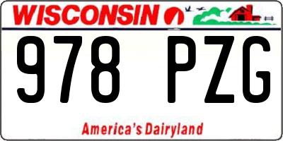 WI license plate 978PZG