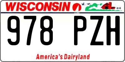 WI license plate 978PZH