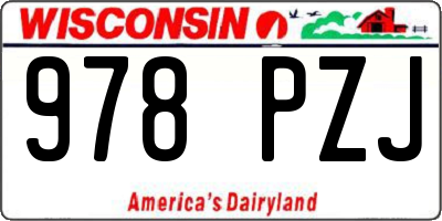 WI license plate 978PZJ