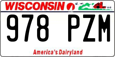 WI license plate 978PZM