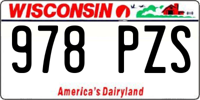 WI license plate 978PZS
