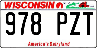 WI license plate 978PZT