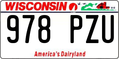 WI license plate 978PZU