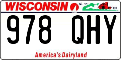 WI license plate 978QHY