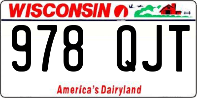 WI license plate 978QJT