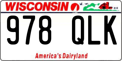 WI license plate 978QLK