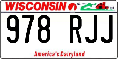 WI license plate 978RJJ