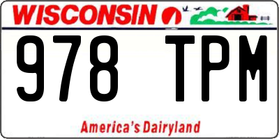 WI license plate 978TPM