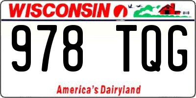 WI license plate 978TQG