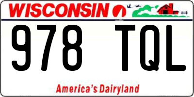 WI license plate 978TQL