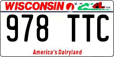WI license plate 978TTC