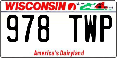 WI license plate 978TWP