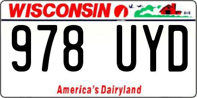 WI license plate 978UYD