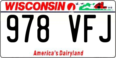 WI license plate 978VFJ