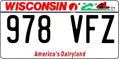 WI license plate 978VFZ