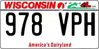 WI license plate 978VPH