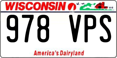 WI license plate 978VPS