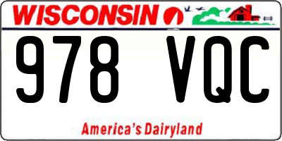 WI license plate 978VQC