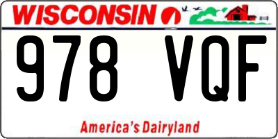 WI license plate 978VQF
