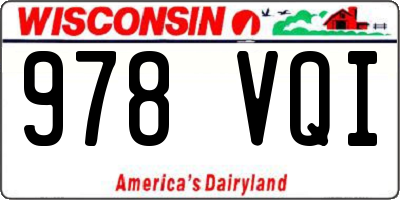 WI license plate 978VQI
