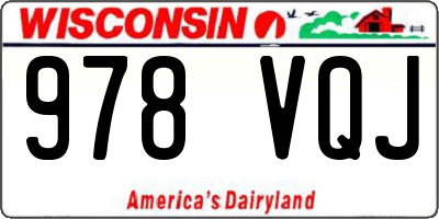 WI license plate 978VQJ