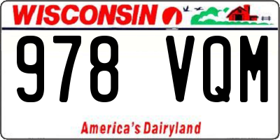 WI license plate 978VQM