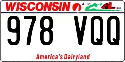 WI license plate 978VQQ