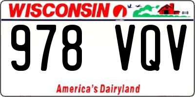 WI license plate 978VQV
