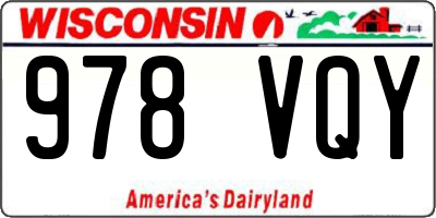 WI license plate 978VQY