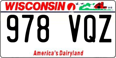 WI license plate 978VQZ
