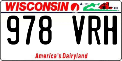 WI license plate 978VRH