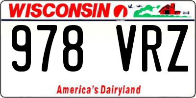 WI license plate 978VRZ