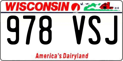 WI license plate 978VSJ