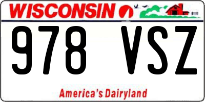 WI license plate 978VSZ