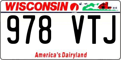 WI license plate 978VTJ
