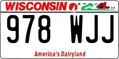 WI license plate 978WJJ