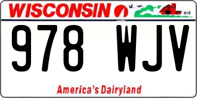 WI license plate 978WJV