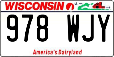 WI license plate 978WJY