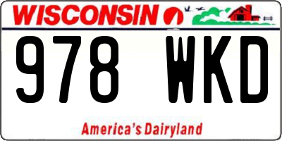 WI license plate 978WKD