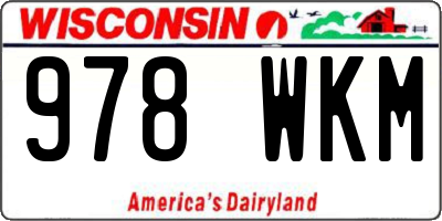 WI license plate 978WKM