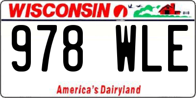 WI license plate 978WLE