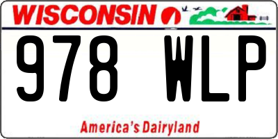 WI license plate 978WLP
