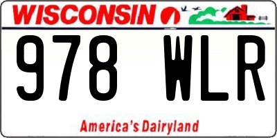 WI license plate 978WLR