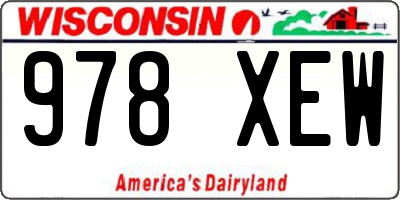WI license plate 978XEW