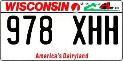 WI license plate 978XHH