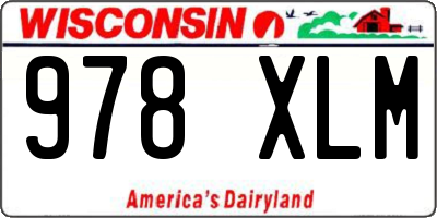 WI license plate 978XLM