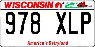 WI license plate 978XLP