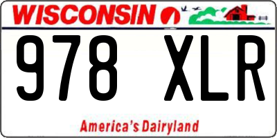 WI license plate 978XLR
