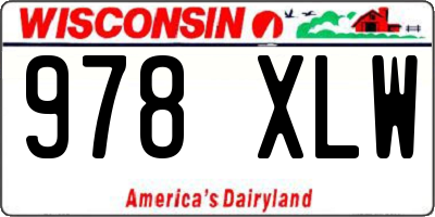 WI license plate 978XLW