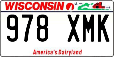 WI license plate 978XMK